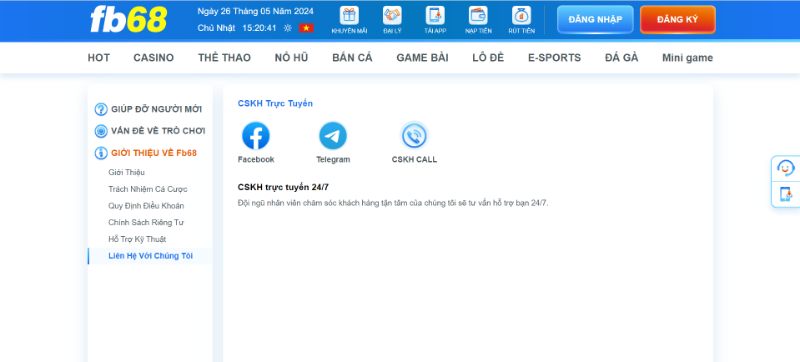 Tìm Hiểu Các Phương Thức Liên Hệ FB68 Hiệu Quả